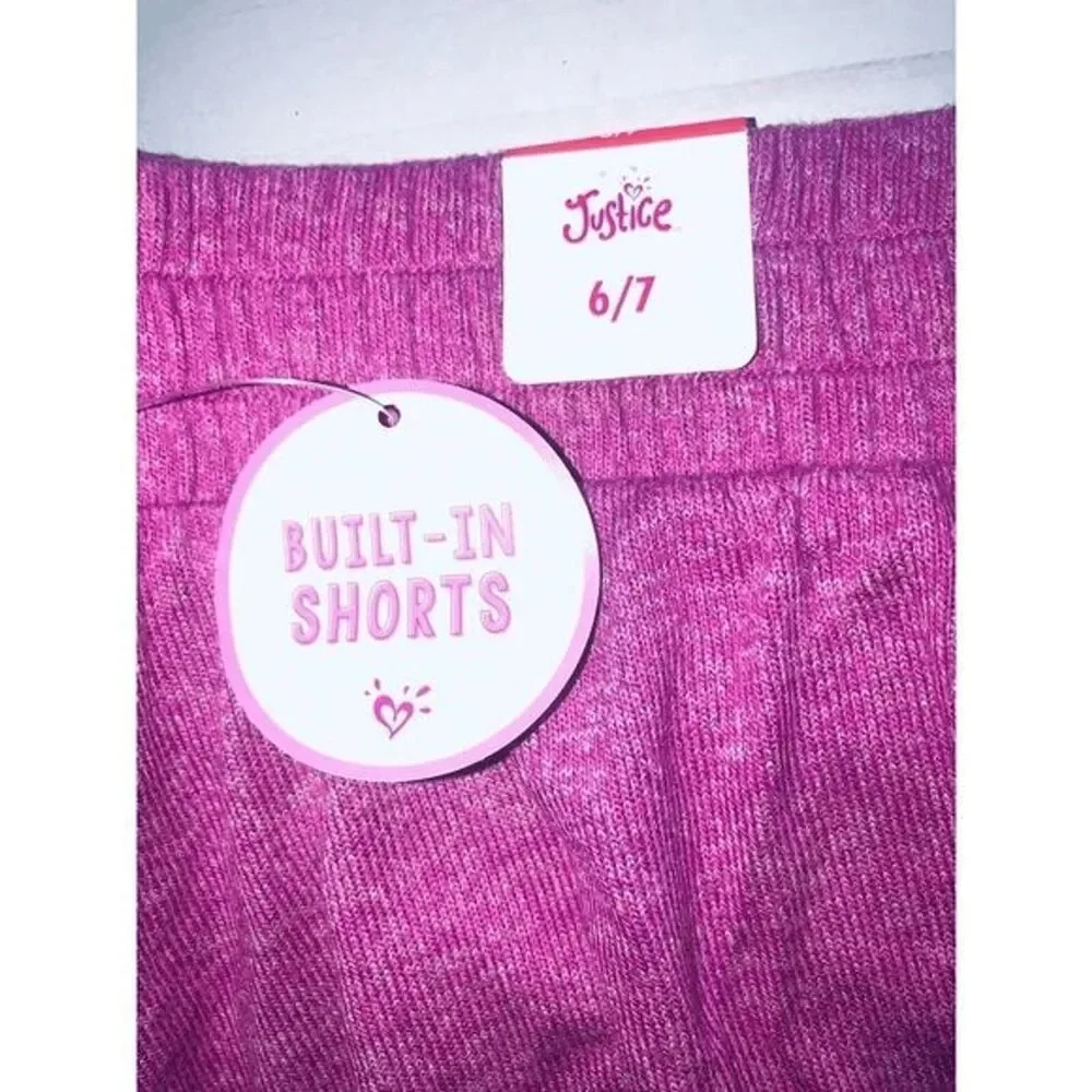 Justice skorts girls pink size 6/7
